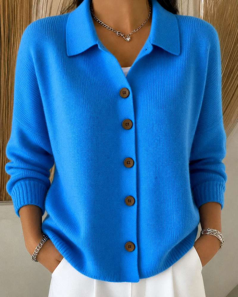 Yasmin | Button Collar Cardigan