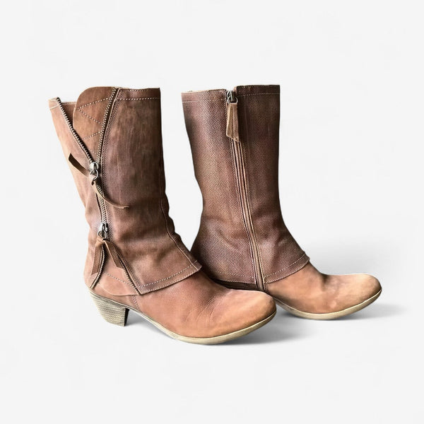 Anouska | Leather Mid-Calf Boots