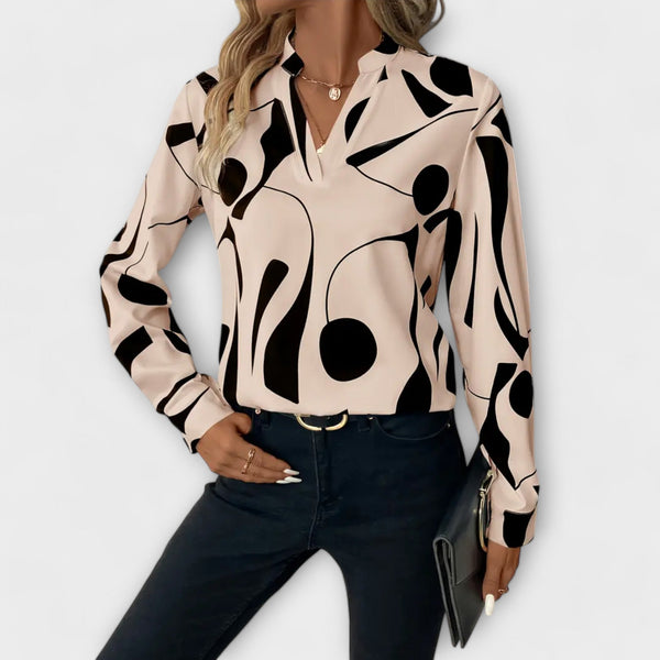 Edwina | Lightweight Abstract Pattern Blouse