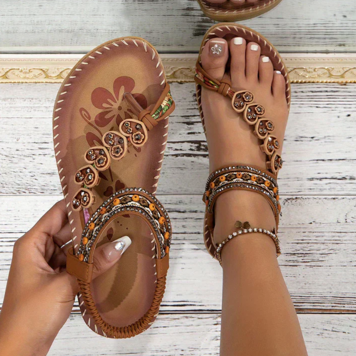 Meredith | Boho Slip-On Sandals