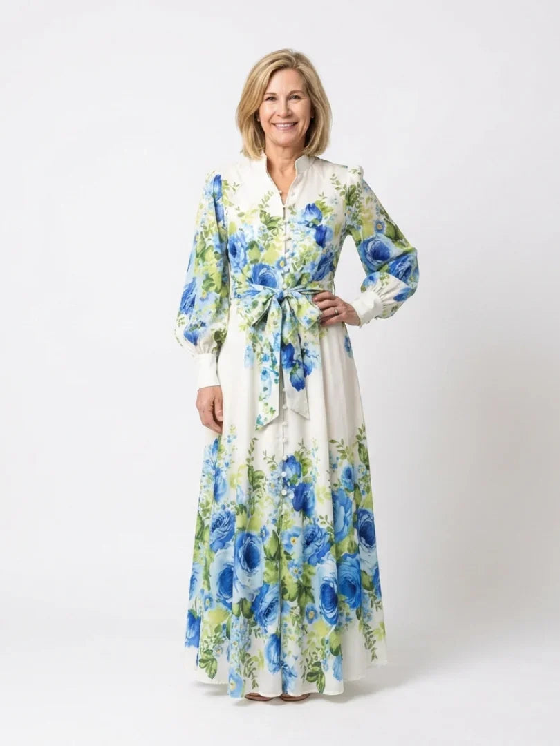 Solveig | Floral Long Sleeve Maxi Dress