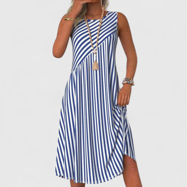 Alina | Lightweight Striped MidiDress