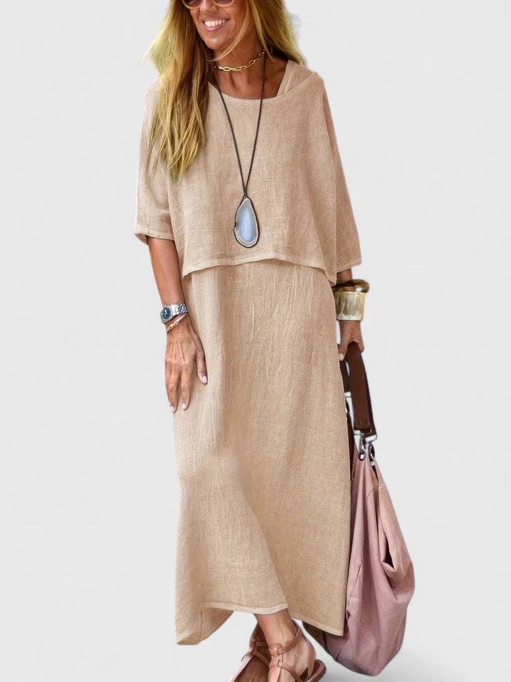 Bethany | Women's Linen Two-Piece Maxi Dress Set