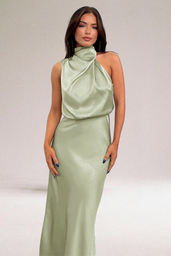 Cosette | Luminous Maxi Halter Neck Dress