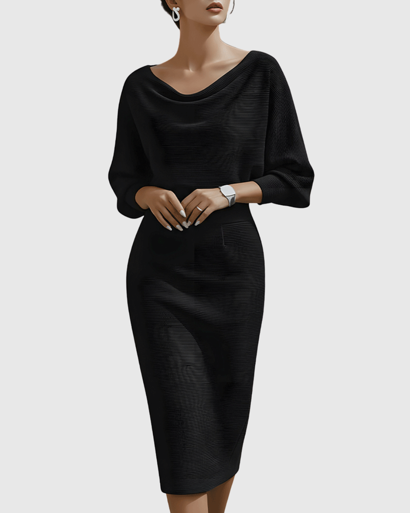 Annabelle | Ribbed Knit Midi Dress