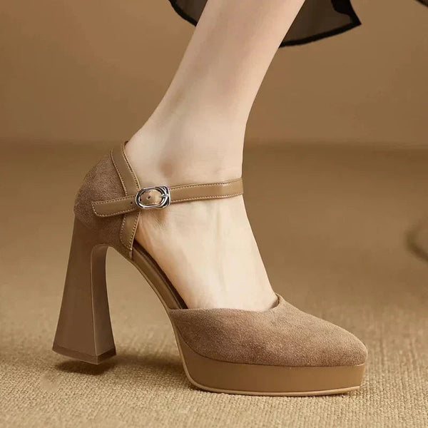 Kaley | Suede Orthopedic Heel Shoes