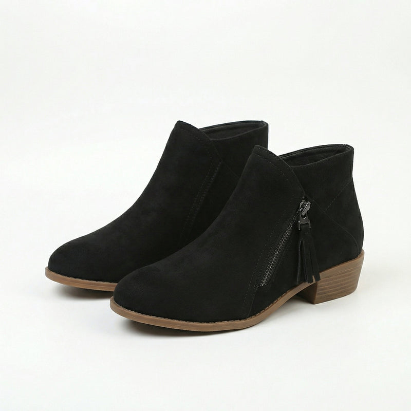 Noemie | Ankle Boot with Tassel Zip Detail