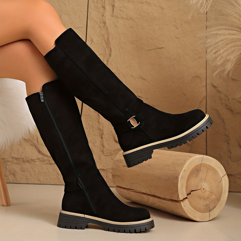 Adalind | Knee High Boots with Block Heel