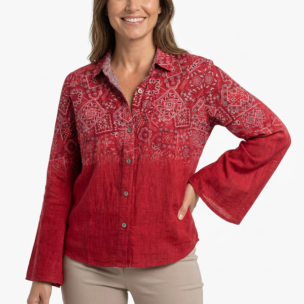 Delphine | Bohemian Print Blouse