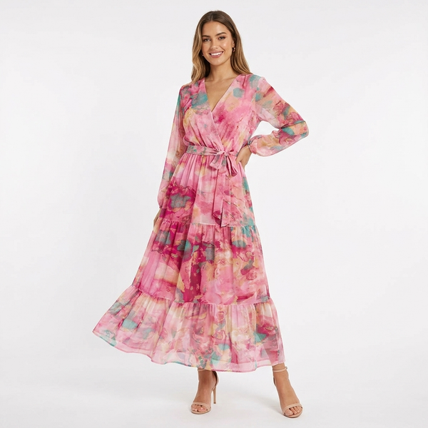 Women's Floral Print Maxi Dress | Elegant Flowing Summer Gown