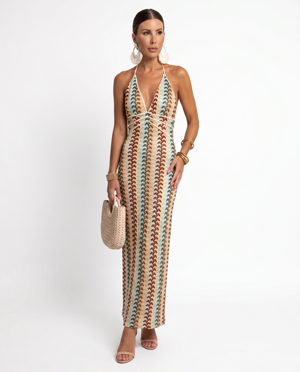 Women's Crochet Beach Dress | Breezy Relaxed Summer Tunic with Bohemian Style