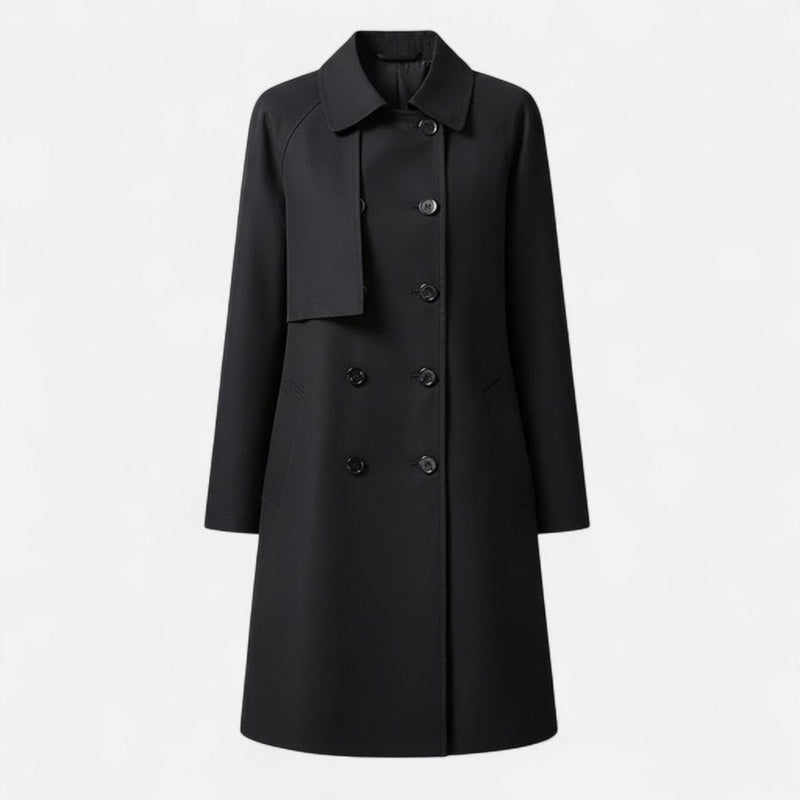 Olivia | Women's Trench Coat – Mid-Length Wool-Blend Double-Breasted