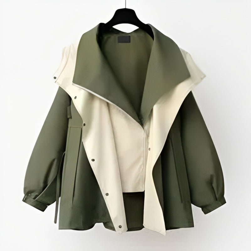 Quinn | Women's Trench Coat – Oversized Waterproof Windproof Dual-Collar