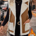 Sylvie | Women's Warm Vest – Lapel Collar Cozy Winter Vest