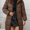 Camilla | Women's Long Puffer Coat – Hooded Quilted Winter Parka
