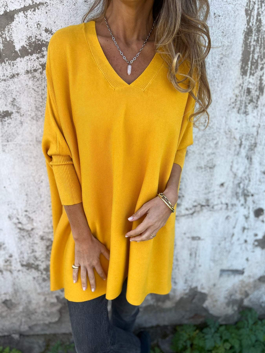 Althea | Oversized V-Neck Tunic Sweater view 7