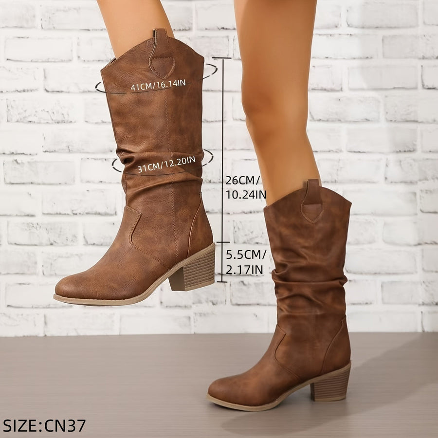 Yolette | Wide Calf Western Cowboy Boots view 3