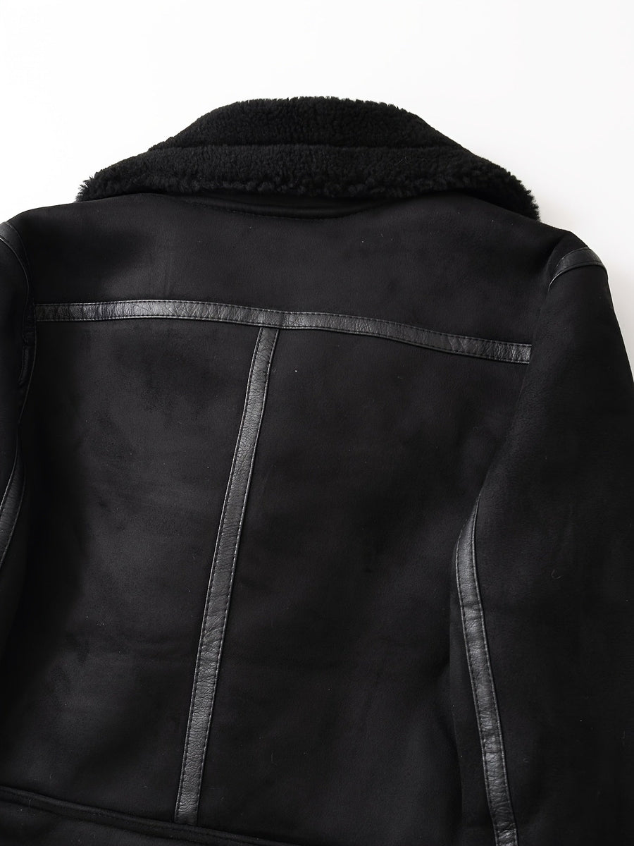 Clara | Women's Aviator Jacket – Belted Cozy Winter Coat view 13