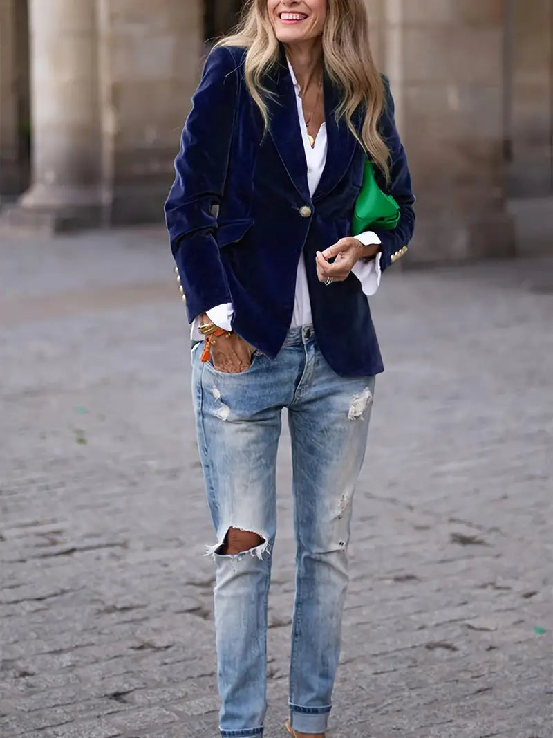 Alessandra | Elegant Velvet Blazer view 10