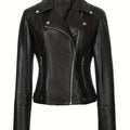 Mabel | Women's Moto Jacket – Sculpted Zip Front Tailored Biker Jacket