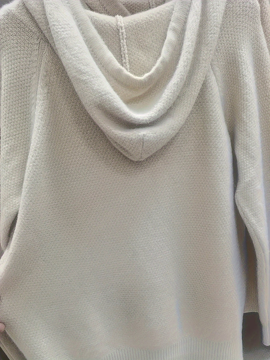 Bianca | Women's Hooded Cardigan – Zip Up Oversized Knit Sweater Jacket view 4