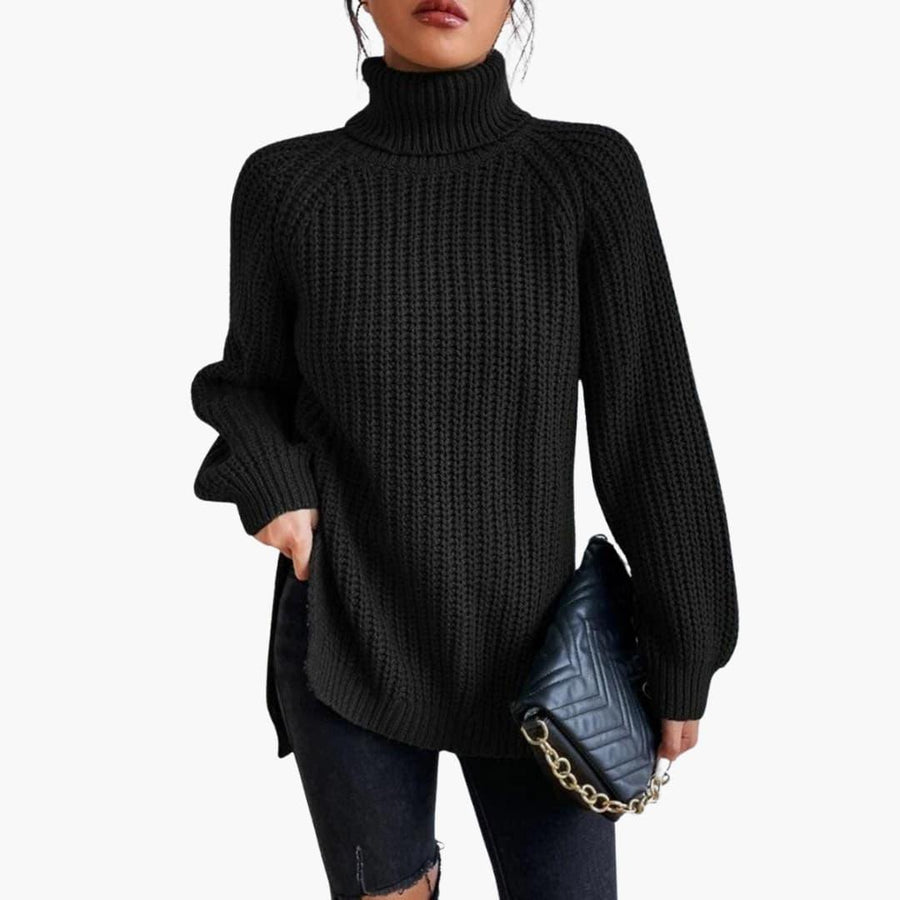 Fantine | Knitted Jumper with Turtleneck and Long Sleeves view 3