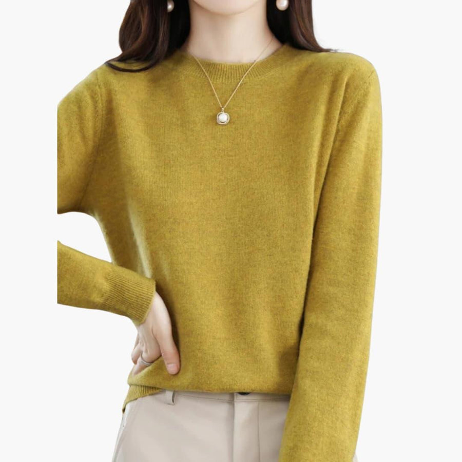 Persephone | Chunky Knit Jumper with Long Sleeves and Round Neckline view 15