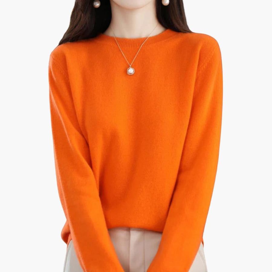 Persephone | Chunky Knit Jumper with Long Sleeves and Round Neckline view 14