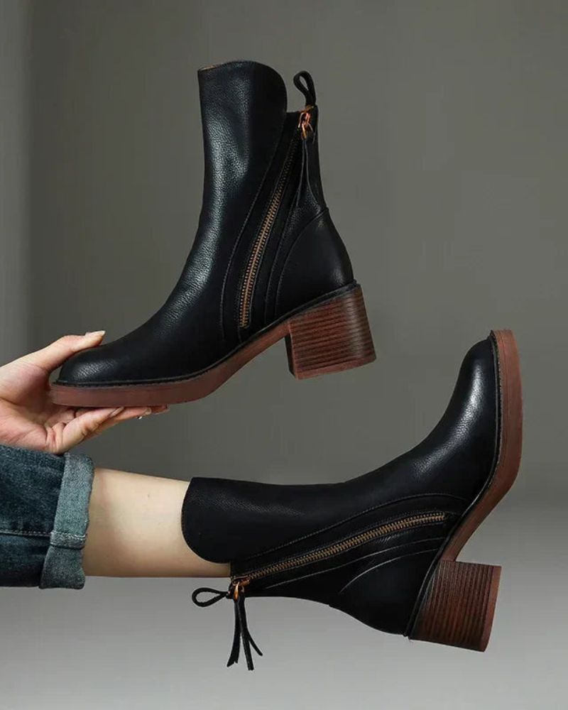 Tindra | Side Zipper Ankle-Height Shaft