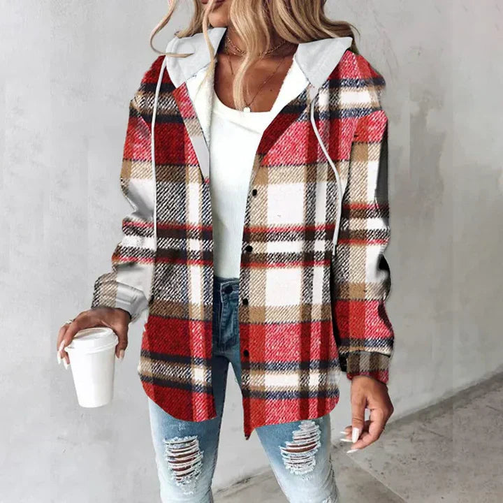 Veronique | Checkered Lined Cardigan Women view 3