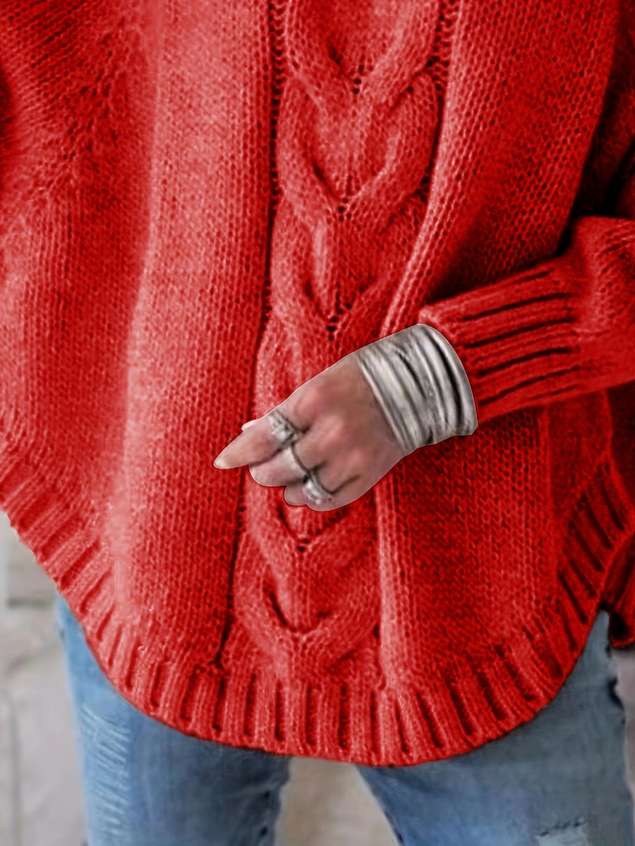 Gwendolyn | Women's Turtleneck Sweater – Cable Knit High Neck Winter Pullover view 11