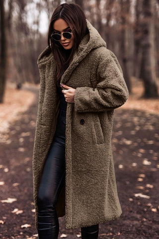 Tamsin | Women's Faux Fur Coat – Hooded Winter, Plus Size view 4