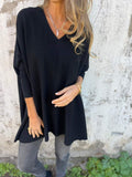 Althea | Oversized V-Neck Tunic Sweater