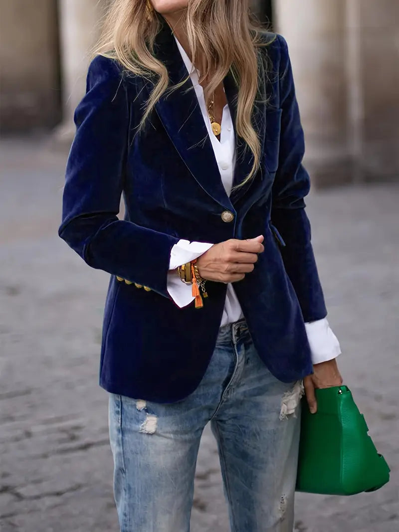 Alessandra | Elegant Velvet Blazer view 2