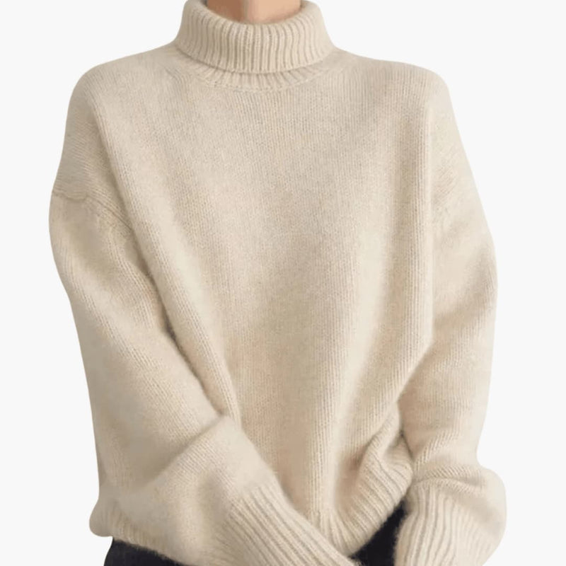 Natalia | Turtleneck Jumper with Long Sleeves and Ribbed Hem