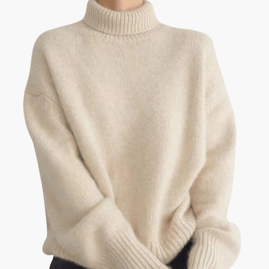Natalia | Turtleneck Jumper with Long Sleeves and Ribbed Hem view 1