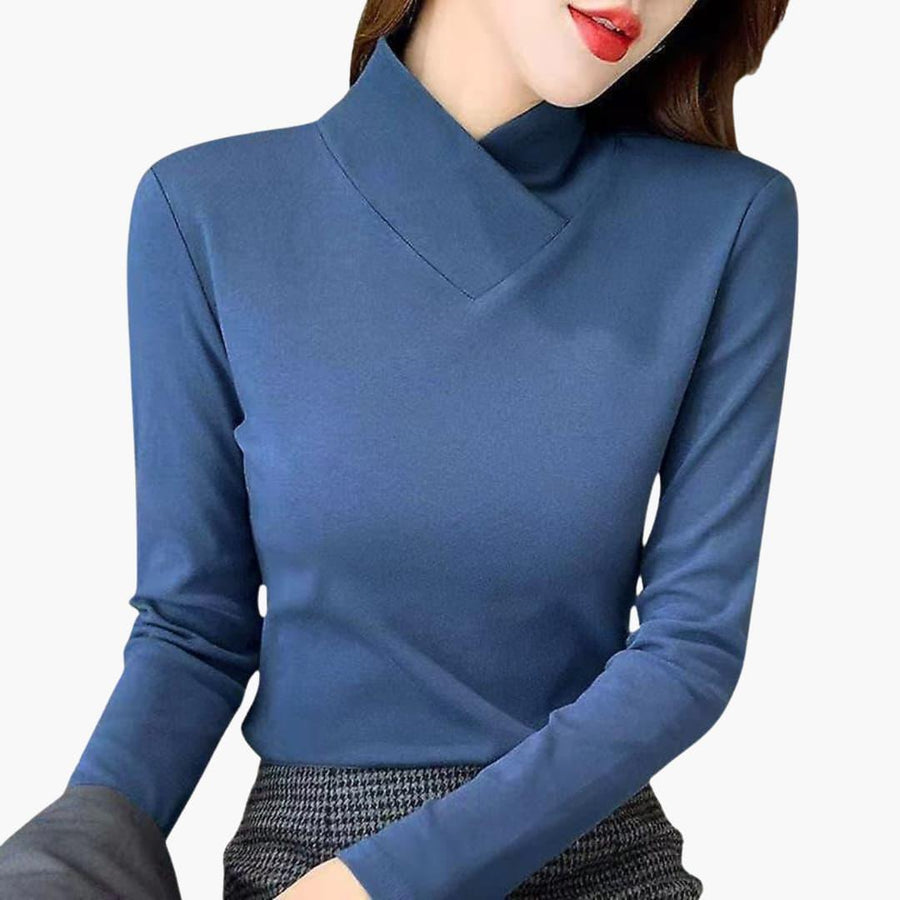Liora | High-Collar Jumper with Long Sleeves and Regular Fit view 5