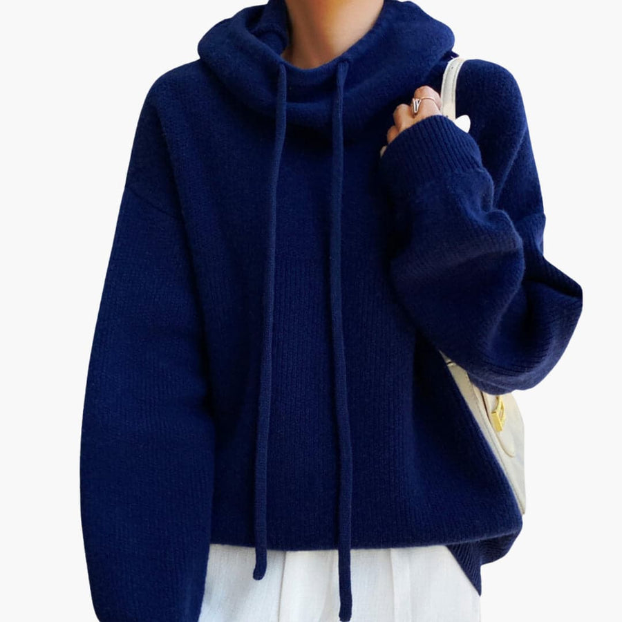 Ulrike | Turtleneck Jumper with Long Sleeves and Drawstring Detail view 8