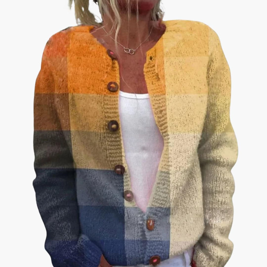 Addison | Floral  Cardigan with Long Sleeves and Ribbed Hem view 5