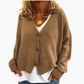 Brooke | Knitted Button Cardigan with V-Neckline and Long Sleeves