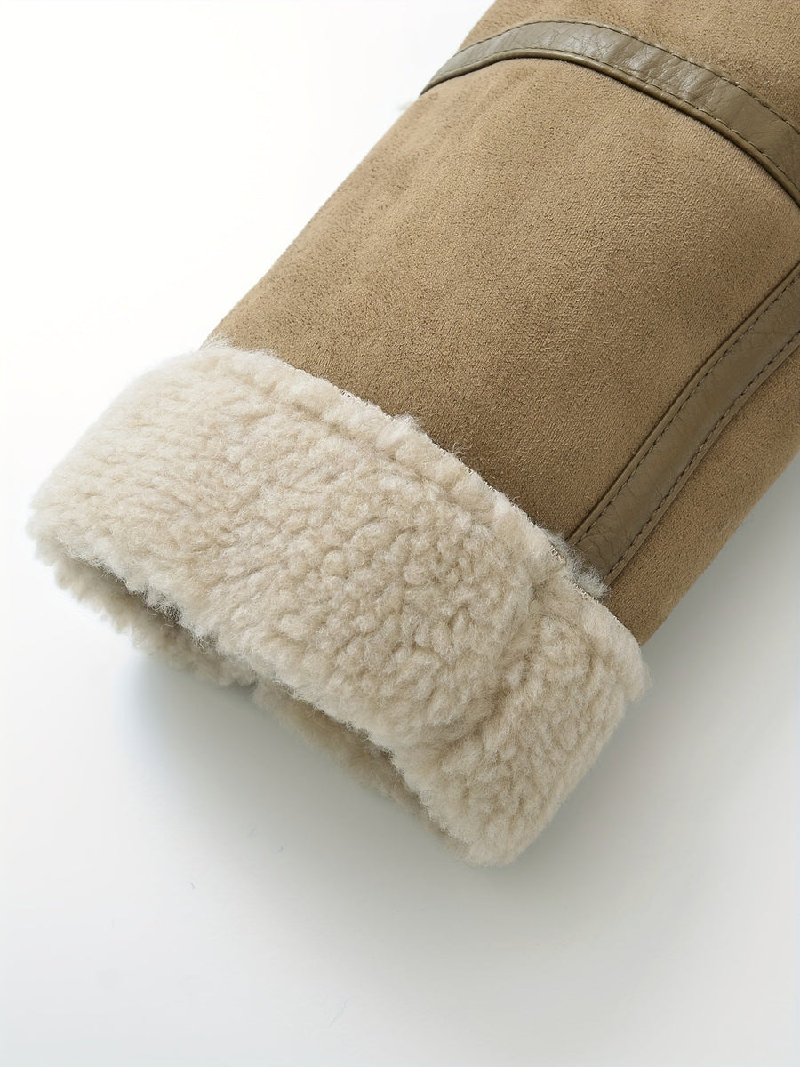 Clara | Women's Aviator Jacket – Belted Cozy Winter Coat view 8