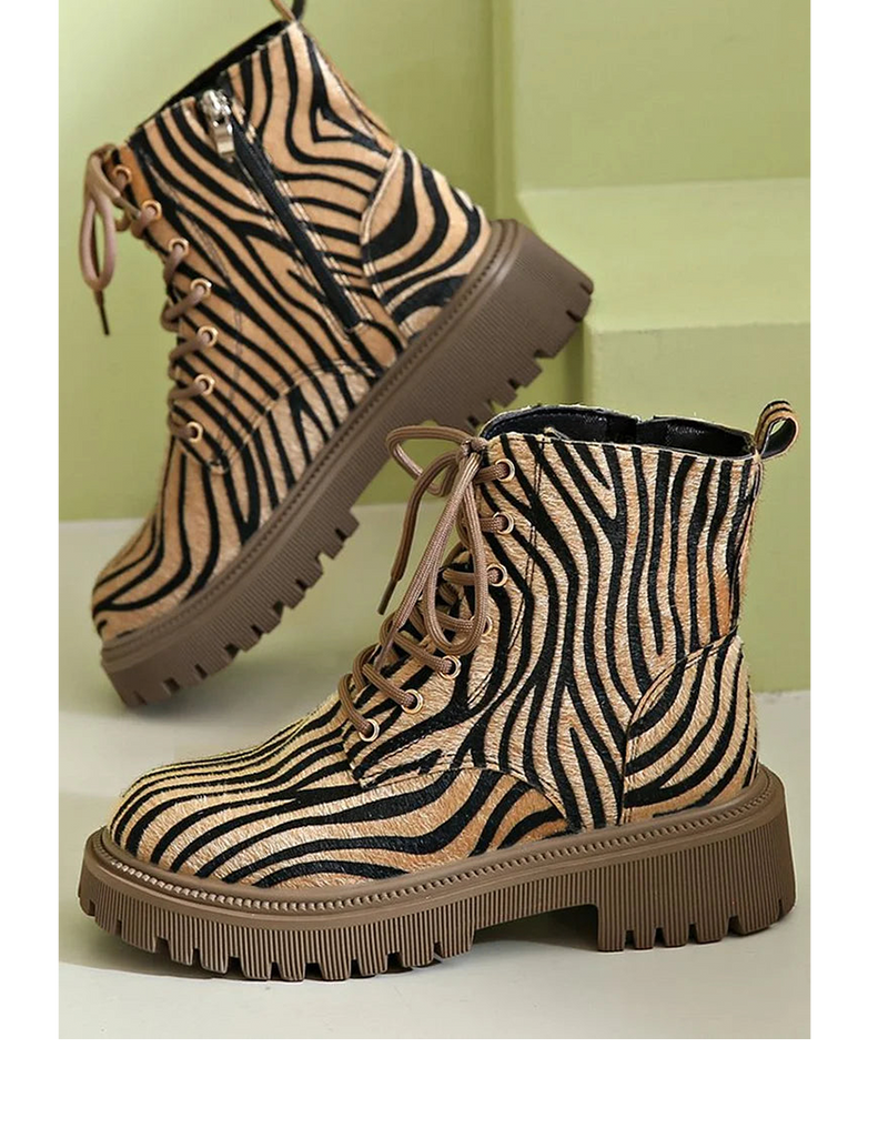 Lilibet | Side Zip Animal Print Boots