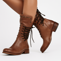 Demi | Lace-Up Stud Detail Boots