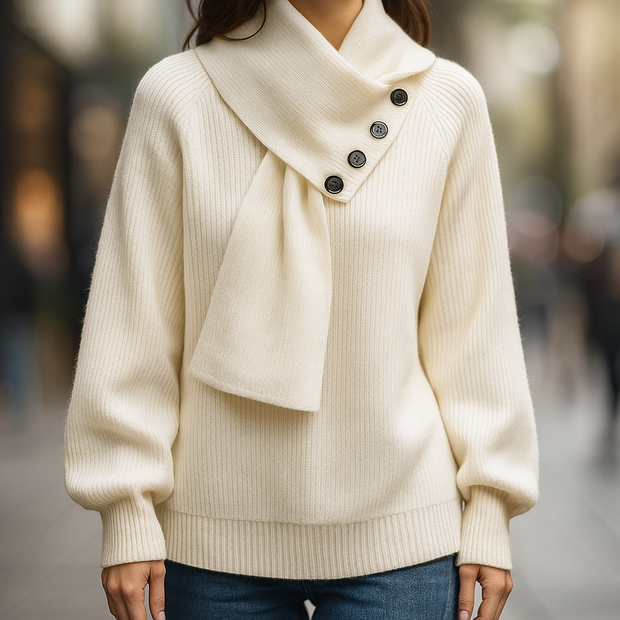 Kalliope | Cozy Scarf-Neck Sweater view 6