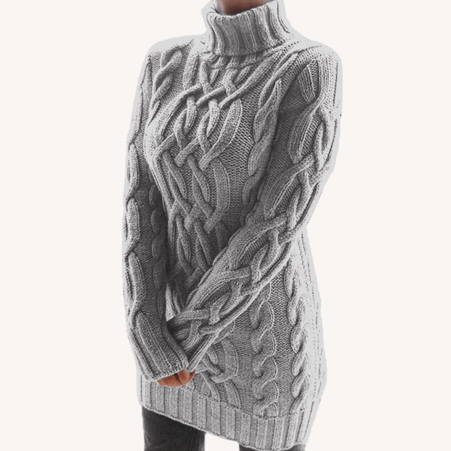 Florence | Chunky Turtleneck Jumper with Long Sleeves and Ribbed Hem view 4