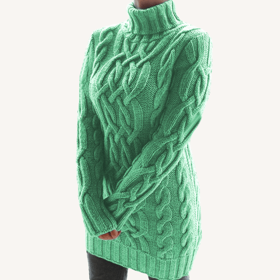 Florence | Chunky Turtleneck Jumper with Long Sleeves and Ribbed Hem view 5