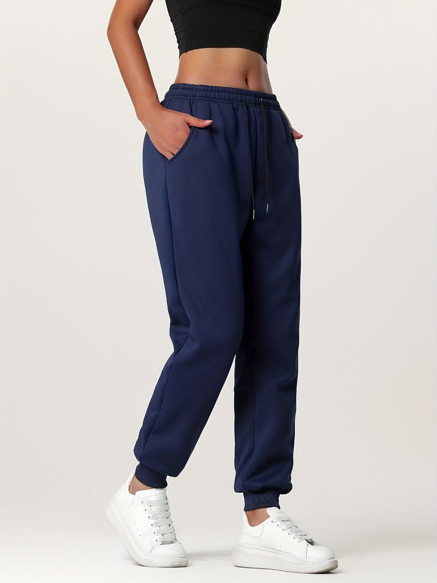 Fiona | Women's Lined Joggers – Cuffed Warm Winter Sweatpants view 13