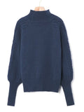 Eloise | Women's Mock Neck Sweater – Textured Knit Half Zip Collar Pullover