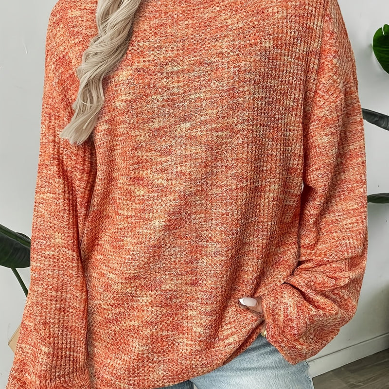 Katrina | Women's Waffle Knit Sweater – Relaxed Cozy Pullover