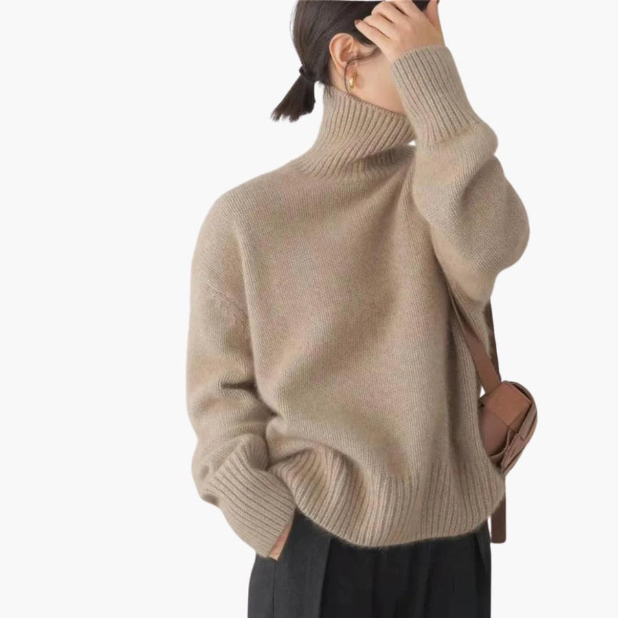 Natalia | Turtleneck Jumper with Long Sleeves and Ribbed Hem view 7